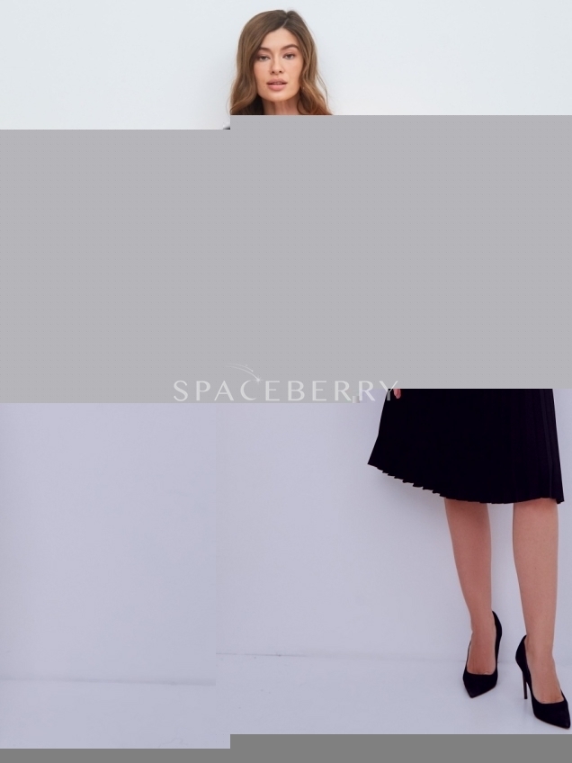 Женская длинная плиссированная юбка миди